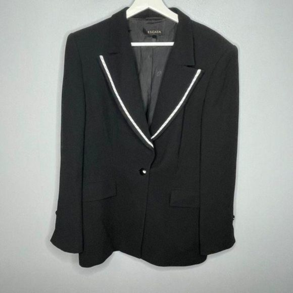 Escada Black White Jacket US 12